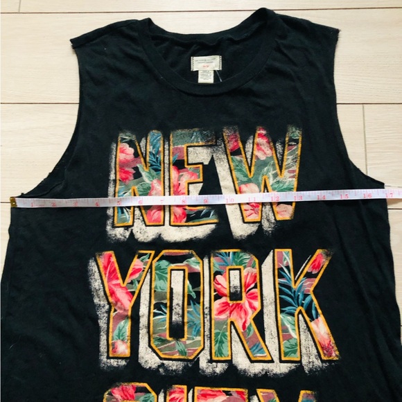 Ralph Lauren Denim & Supply New York City Cut Off Tank Top in Black Size S - Picture 6 of 7